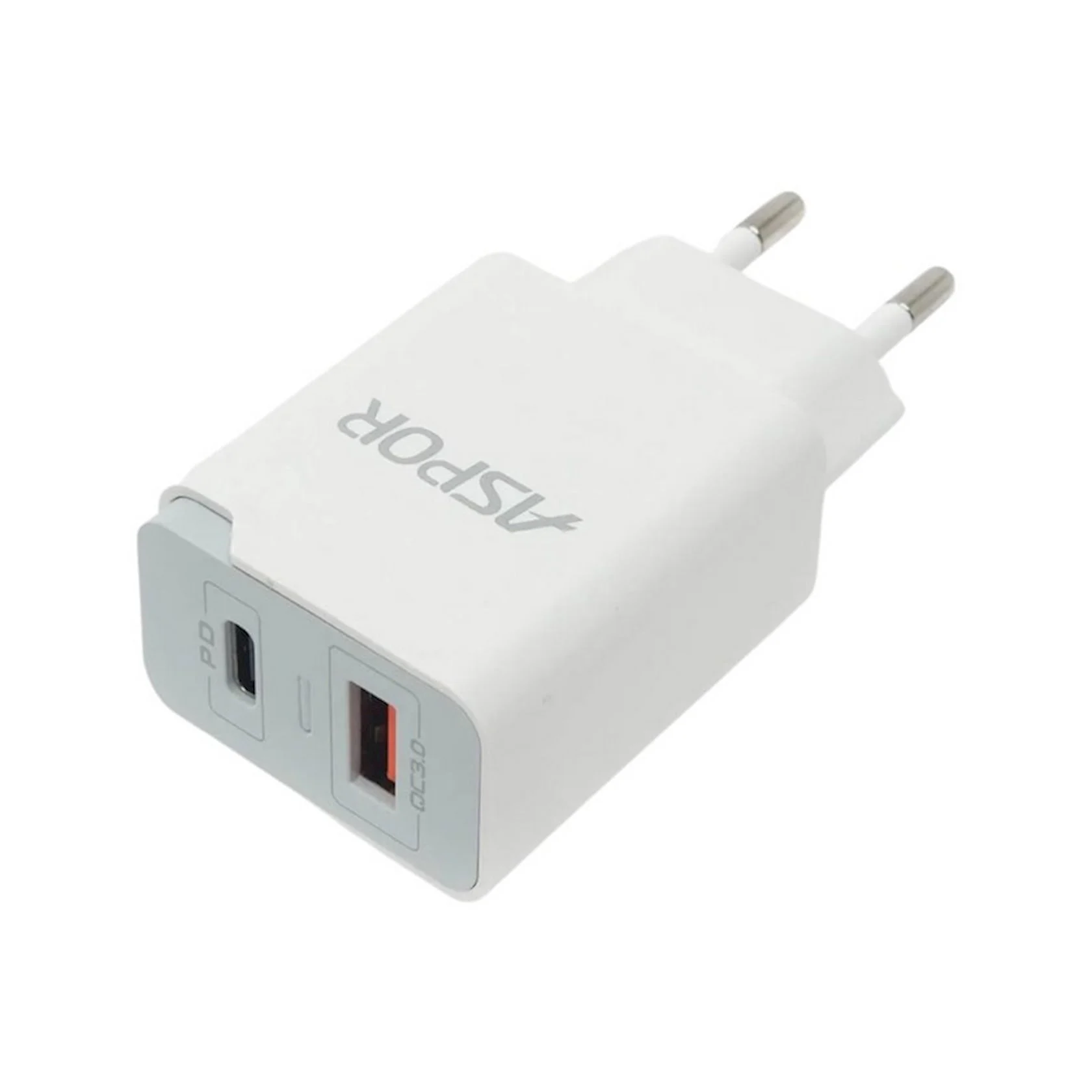 Aspor 1x USB-C 1x USB Charger 20W White (A826) ΑΞΕΣΟΥΑΡ ASPOR Aspor 1x USB-C 1x USB Charger 20W White (A826)