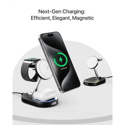 Alternative view of Siipro MagSafe Charging Station 3in1 Black (SW-40B)