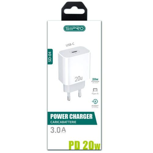 Alternative view of Siipro 20W USB-C Charger White (SD-04)