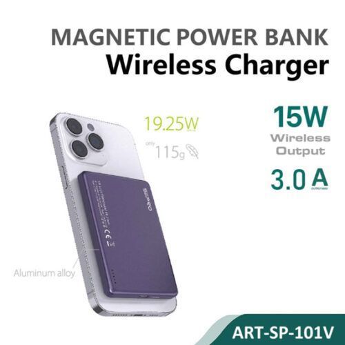 Siipro Ultra Thin Magnetic MagSafe PowerBank 5000mAh Purple