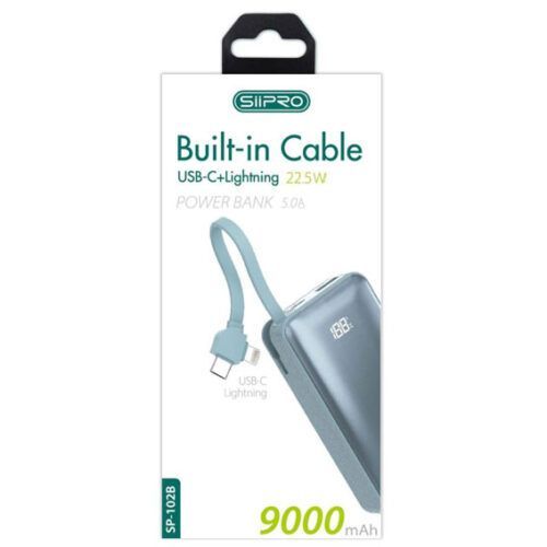 Alternative view of Siipro Built-in Cable PowerBank 9000mAh 22.5W (SP-102B)