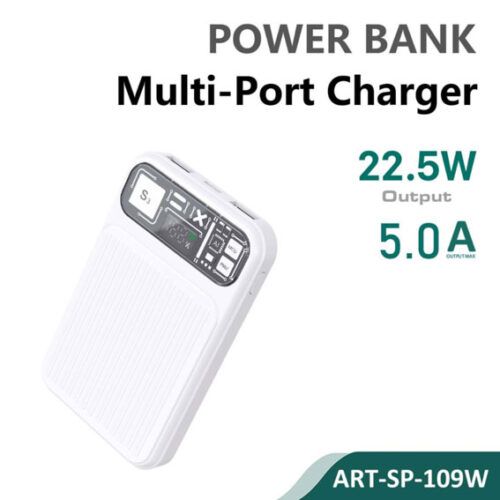 Siipro Cyberstyle 1x PD USB-C + 2x USB PowerBank 10000mAh White (SP-109W)