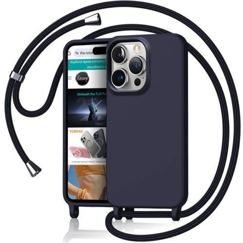Θήκη Orso Cloud Κορδόνι Dark Blue iPhone 16 Pro