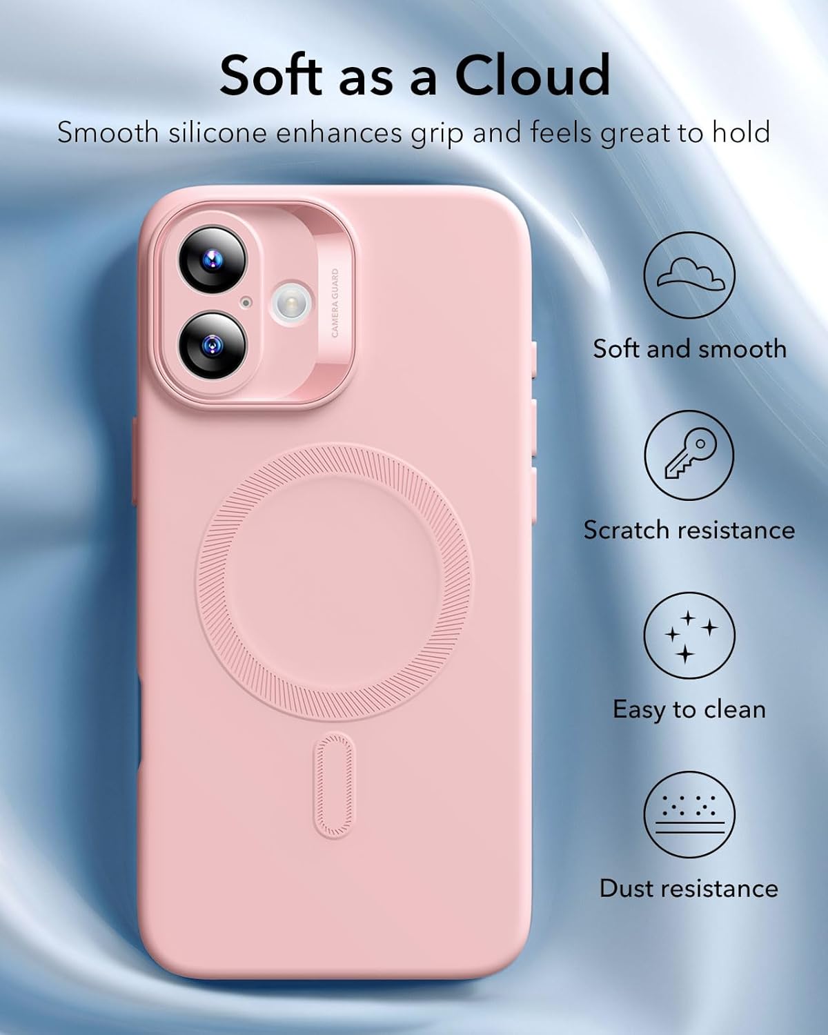 Θήκη ESR Cloud HaloLock MagSafe Pink iPhone 16 ΘΗΚΕΣ ESR Θήκη ESR Cloud HaloLock MagSafe Pink iPhone 16 - Image 7