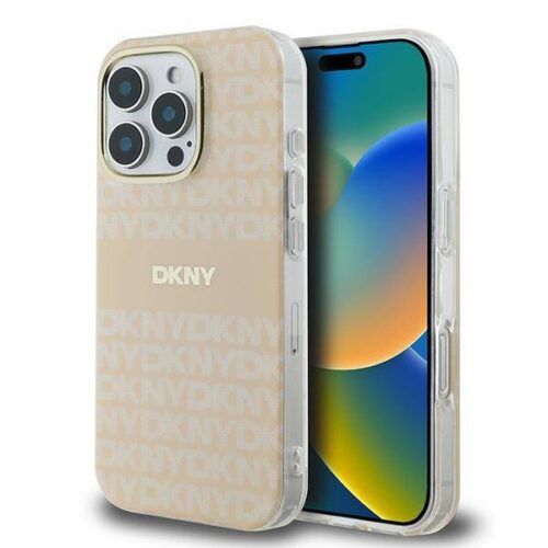 Θήκη DKNY Repeat Texture Silicone MagSafe Pink iPhone 16 Pro Max