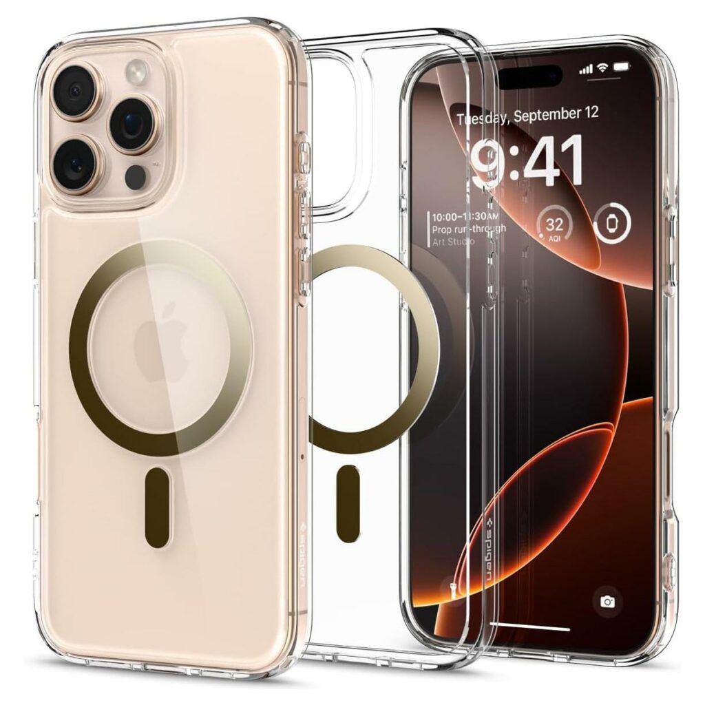 Θήκη Spigen Ultra Hybrid MagSafe Gold iPhone 16 Pro Max ΘΗΚΕΣ Spigen Θήκη Spigen Ultra Hybrid MagSafe Gold iPhone 16 Pro Max