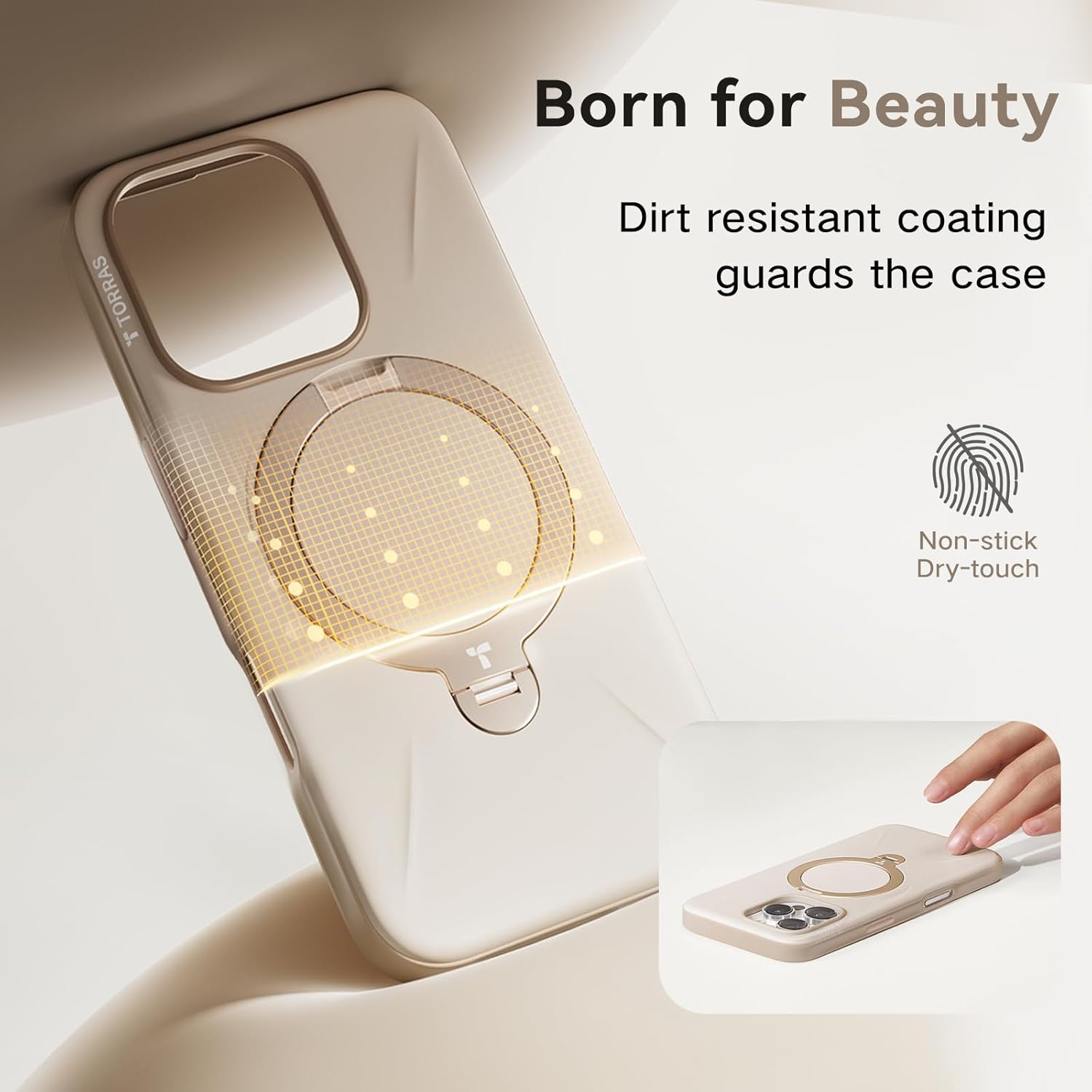 Θήκη Torras Ostand Spin Fusion MagSafe Kickstand Desert Gold iPhone 16 Pro ΘΗΚΕΣ TORRAS Θήκη Torras Ostand Spin Fusion MagSafe Kickstand Desert Gold iPhone 16 Pro - Image 9