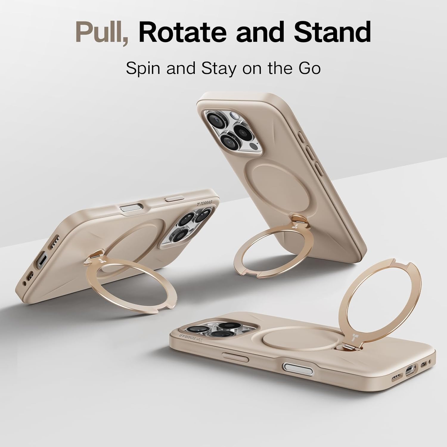 Θήκη Torras Ostand Spin Fusion MagSafe Kickstand Desert Gold iPhone 16 Pro ΘΗΚΕΣ TORRAS Θήκη Torras Ostand Spin Fusion MagSafe Kickstand Desert Gold iPhone 16 Pro - Image 6