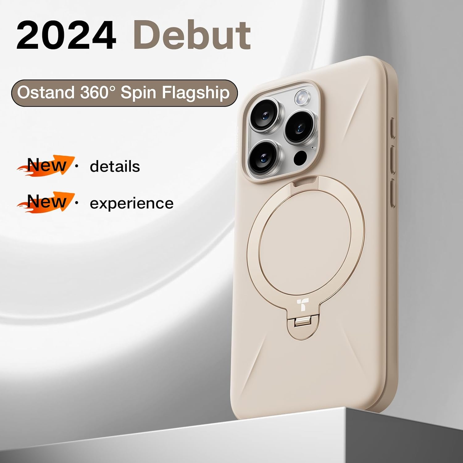 Θήκη Torras Ostand Spin Fusion MagSafe Kickstand Desert Gold iPhone 16 Pro ΘΗΚΕΣ TORRAS Θήκη Torras Ostand Spin Fusion MagSafe Kickstand Desert Gold iPhone 16 Pro - Image 5