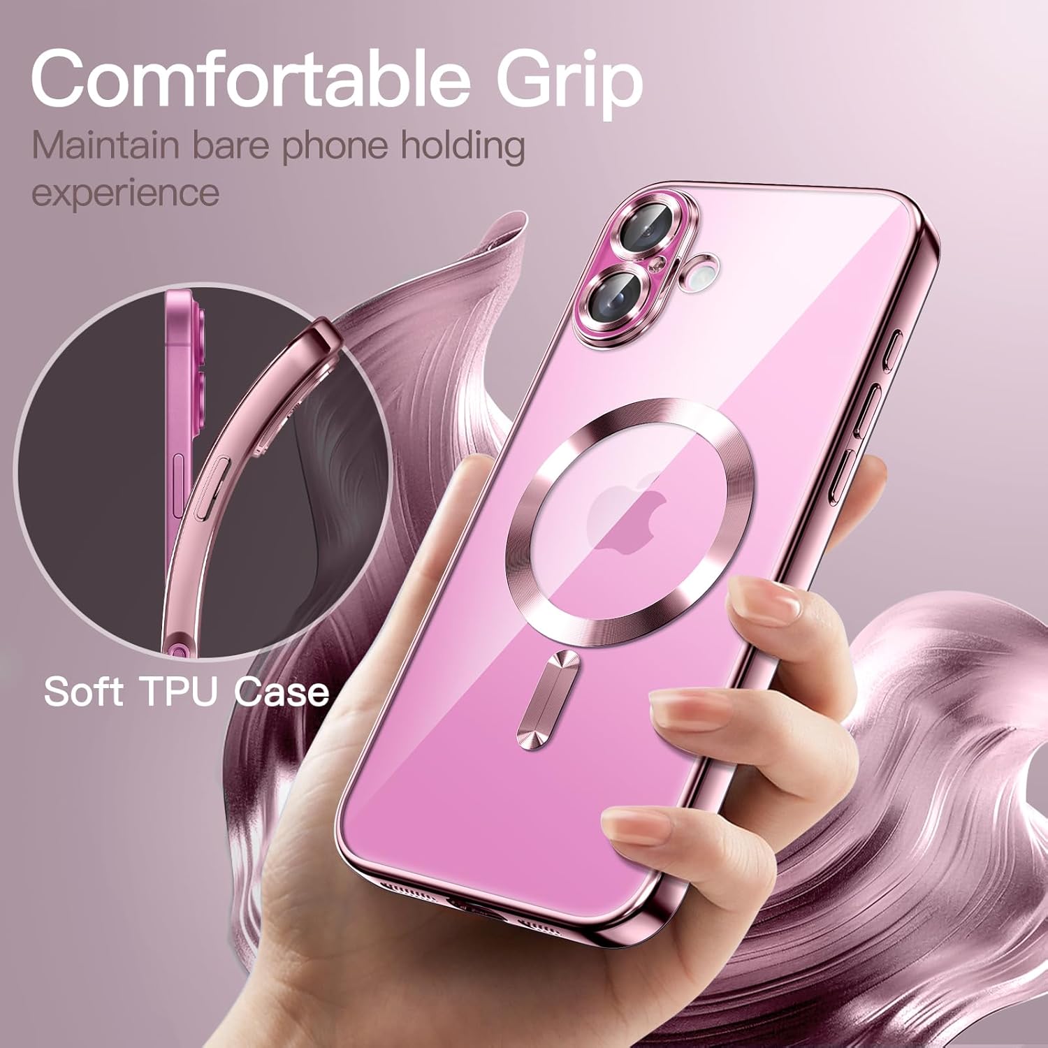 Θήκη Orso Magsafe Camera Protection Bare Look Rose Gold iPhone 16 ΘΗΚΕΣ Orso Θήκη Orso Magsafe Camera Protection Bare Look Rose Gold iPhone 16 - Image 2