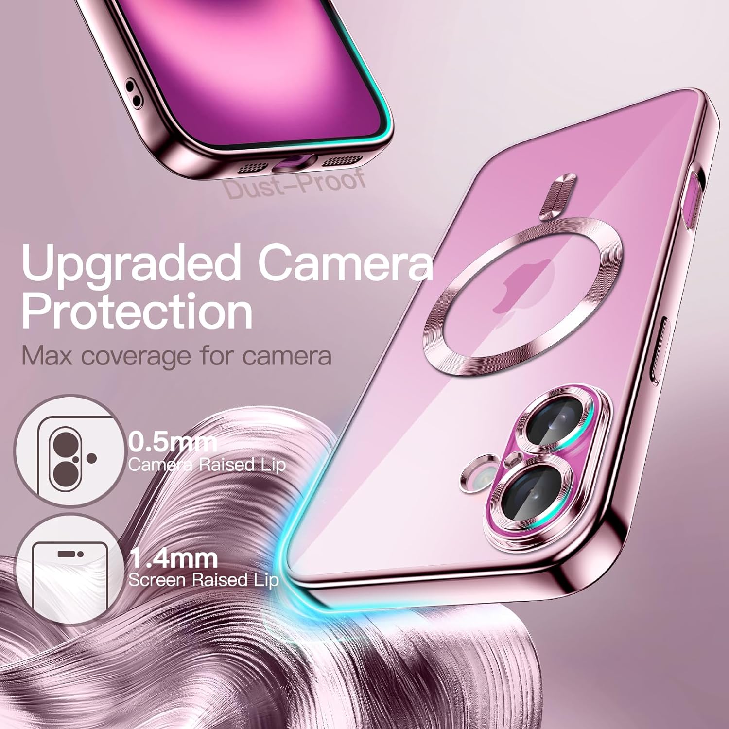 Θήκη Orso Magsafe Camera Protection Bare Look Rose Gold iPhone 16 ΘΗΚΕΣ Orso Θήκη Orso Magsafe Camera Protection Bare Look Rose Gold iPhone 16 - Image 4