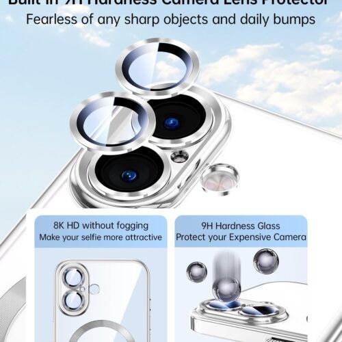 Alternative view of Θήκη Orso Magsafe Camera Protection Bare Look Silver iPhone 16