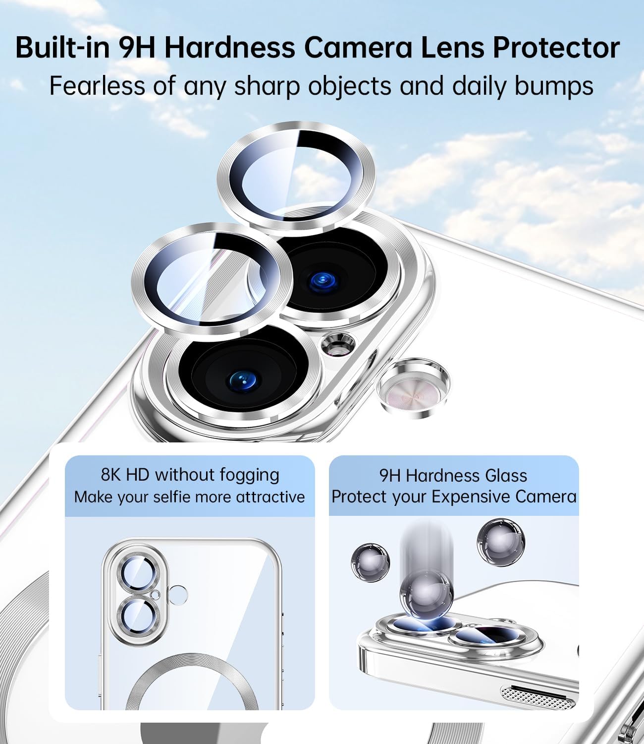Θήκη Orso Magsafe Camera Protection Bare Look Silver iPhone 16 ΘΗΚΕΣ Orso Θήκη Orso Magsafe Camera Protection Bare Look Silver iPhone 16 - Image 2