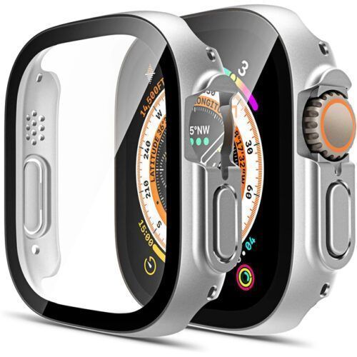 Θήκη 2-in-1 Hard Frame Silver + Tempered Glass Apple Watch 49mm APPLE WATCH Orso Θήκη 2-in-1 Hard Frame Silver + Tempered Glass Apple Watch 49mm