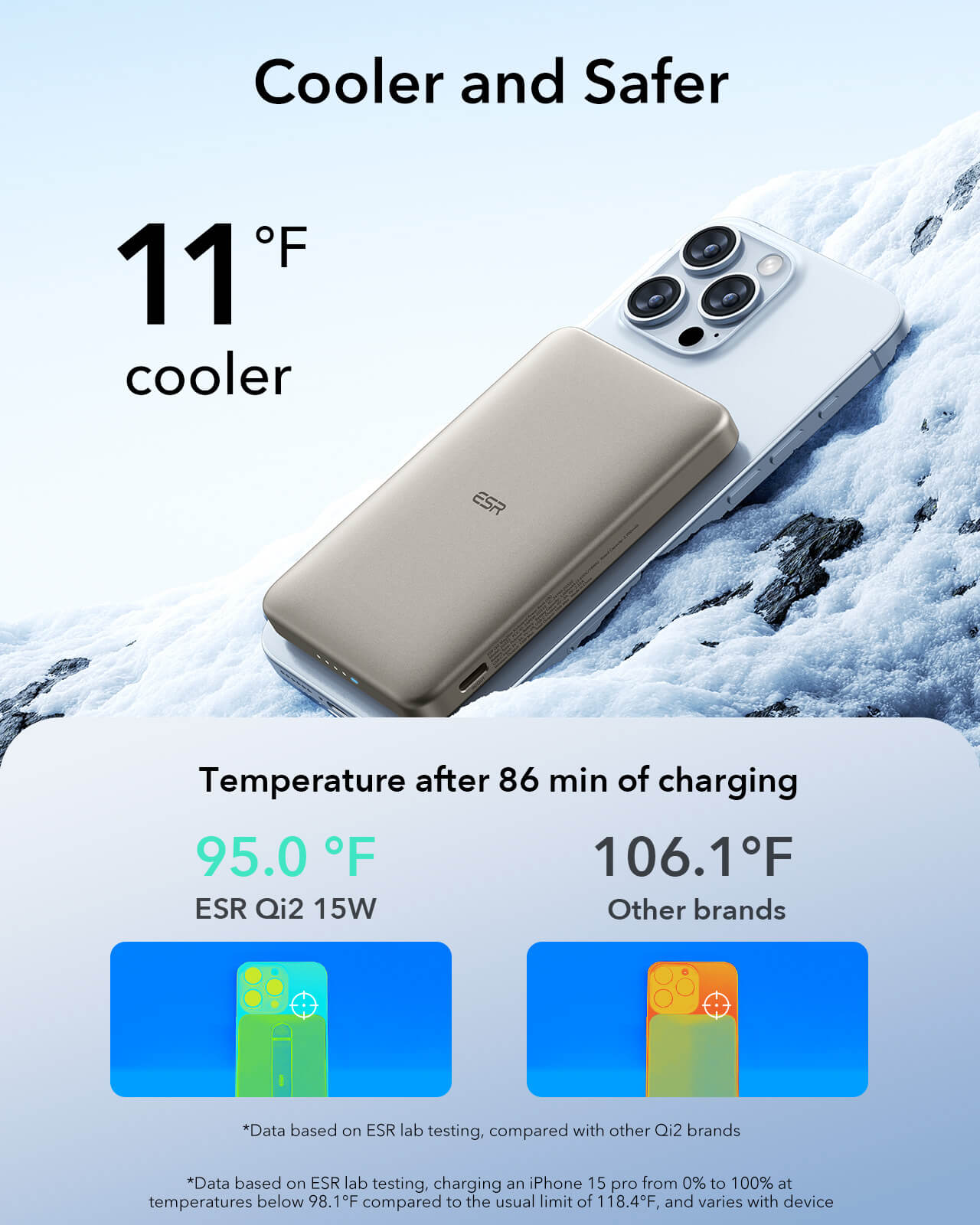ESR Qi2 MagSlim MagSafe PowerBank 10000mAh Titanium POWERBANK MAGSAFE ESR ESR Qi2 MagSlim MagSafe PowerBank 10000mAh Titanium - Image 5