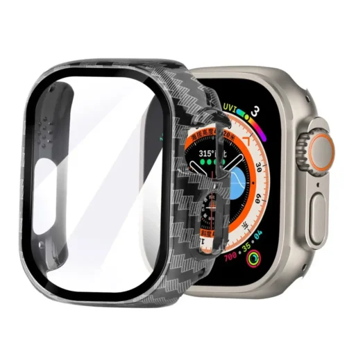 Θήκη 2-in-1 Hard Frame Carbon + Tempered Glass Apple Watch 49mm APPLE WATCH Orso Θήκη 2-in-1 Hard Frame Carbon + Tempered Glass Apple Watch 49mm