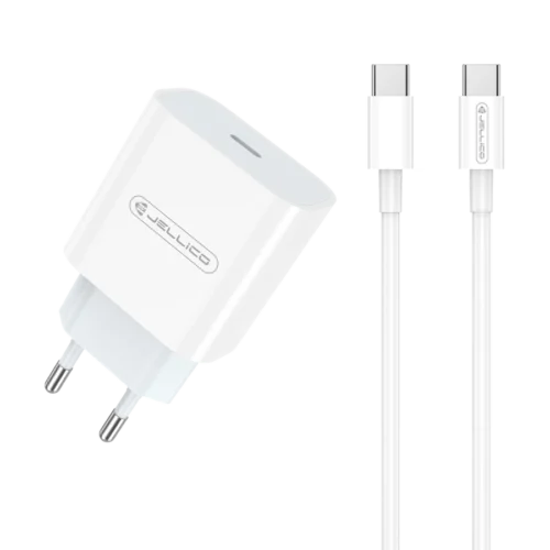 Jellico 20W USB-C Charger with USB-C Cable White (AK-180C) ANDROID Jellico Jellico 20W USB-C Charger with USB-C Cable White (AK-180C)