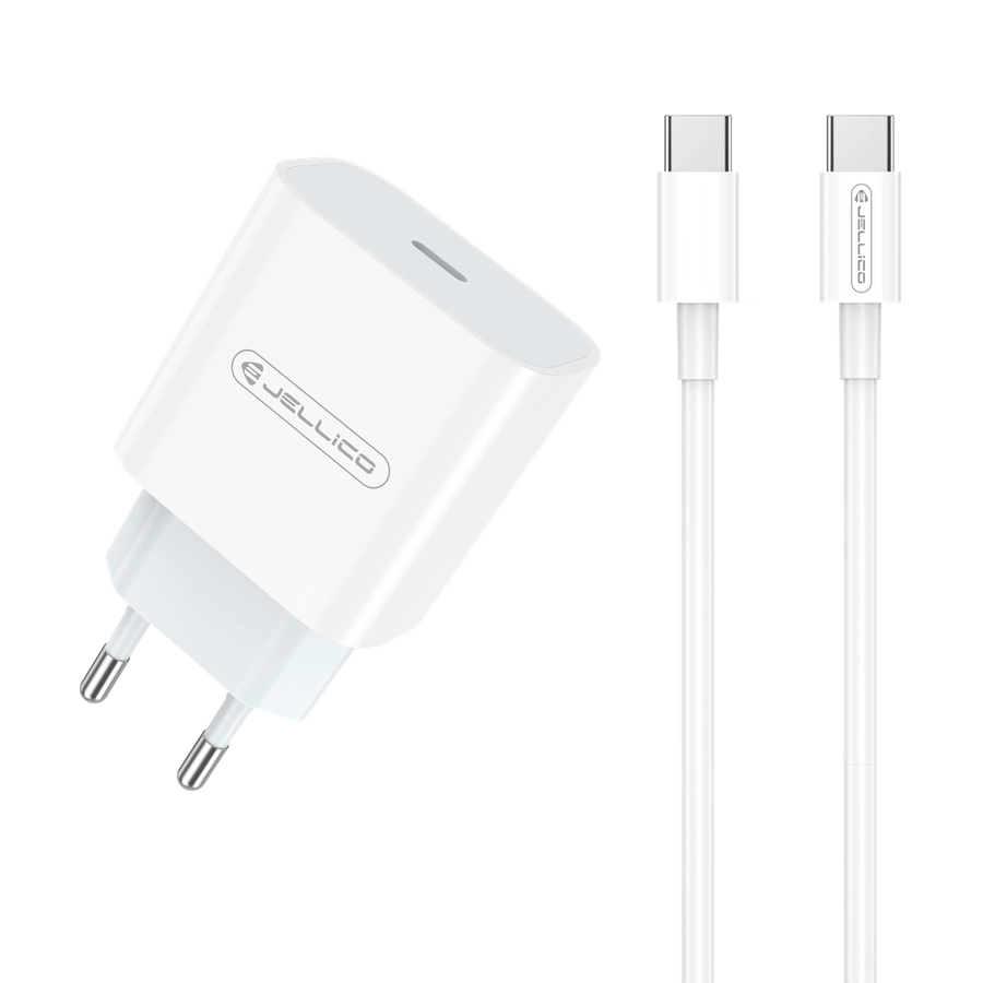 Jellico 20W USB-C Charger with USB-C Cable White (AK-180C) ANDROID Jellico Jellico 20W USB-C Charger with USB-C Cable White (AK-180C)