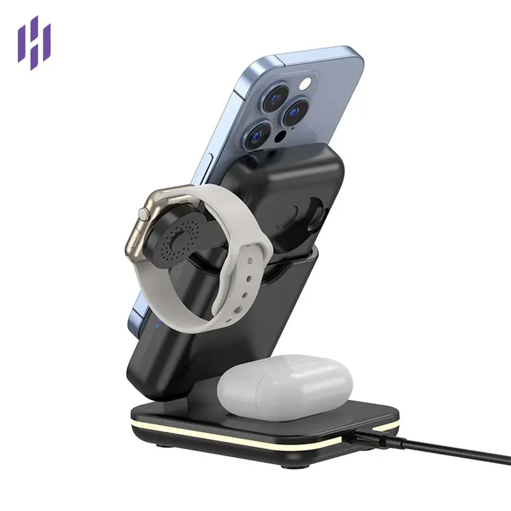 Jellico Foldable Magsafe Powerbank 5000mAh Charging Station Black (W17) POWERBANK MAGSAFE Jellico Jellico Foldable Magsafe Powerbank 5000mAh Charging Station Black (W17) - Image 4