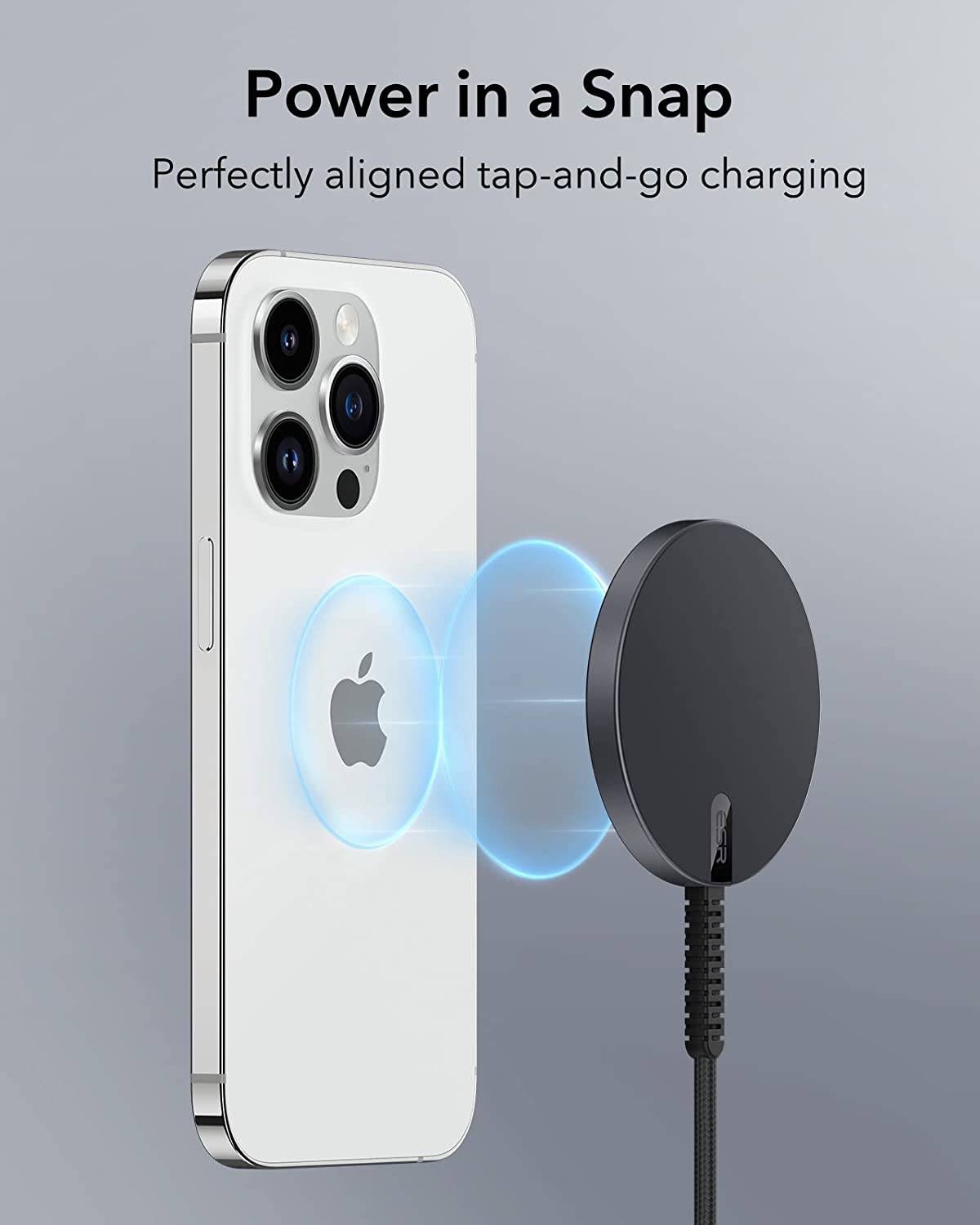 (2 Pack) ESR HaloLock MagSafe Mini Wireless Charger Black ΑΞΕΣΟΥΑΡ MAGSAFE ESR (2 Pack) ESR HaloLock MagSafe Mini Wireless Charger Black - Image 8