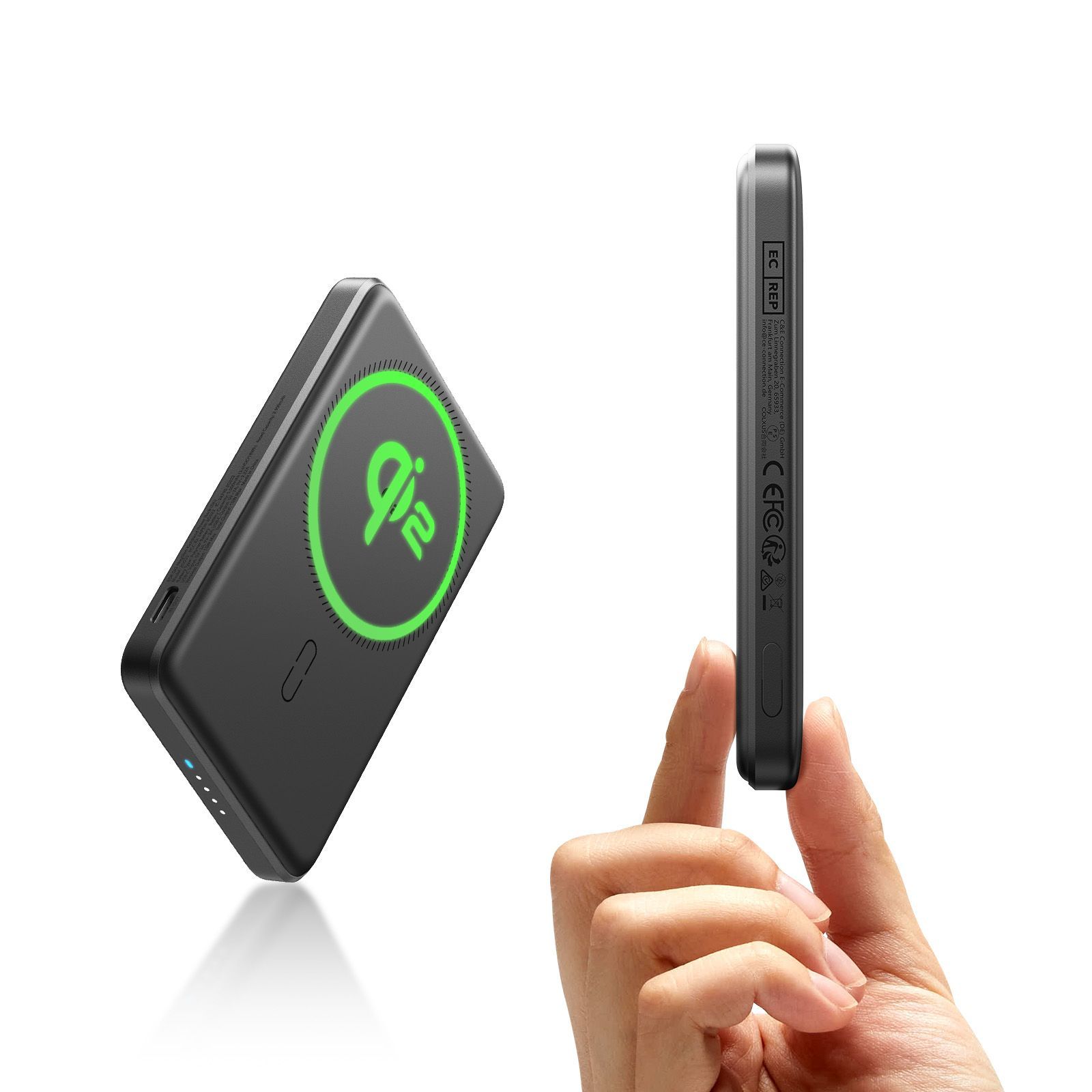 ESR Qi2 MagSlim MagSafe PowerBank 10000mAh Black POWERBANK MAGSAFE ESR ESR Qi2 MagSlim MagSafe PowerBank 10000mAh Black - Image 8