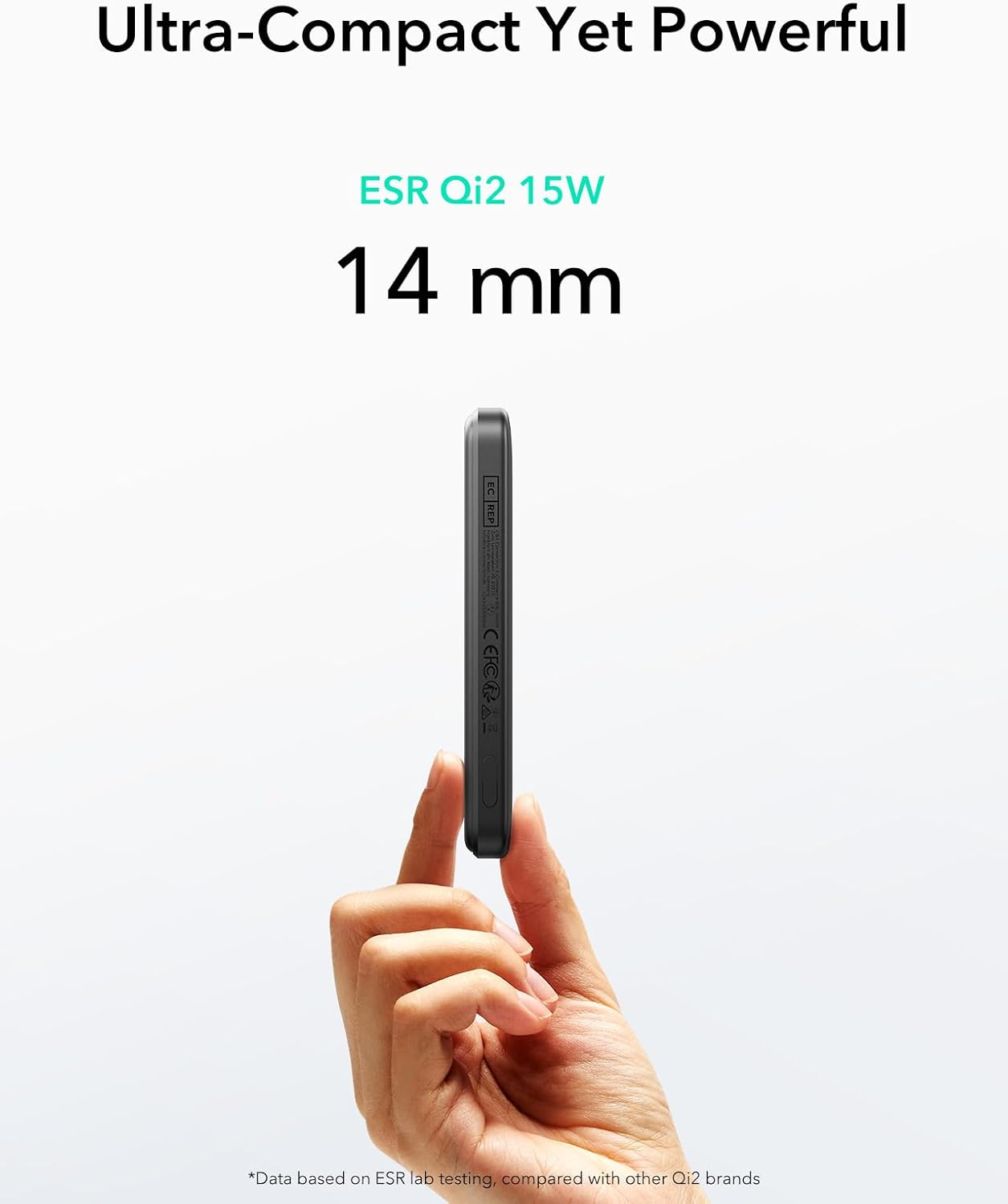 ESR Qi2 MagSlim MagSafe PowerBank 5000mAh Black POWERBANK MAGSAFE ESR ESR Qi2 MagSlim MagSafe PowerBank 5000mAh Black - Image 5
