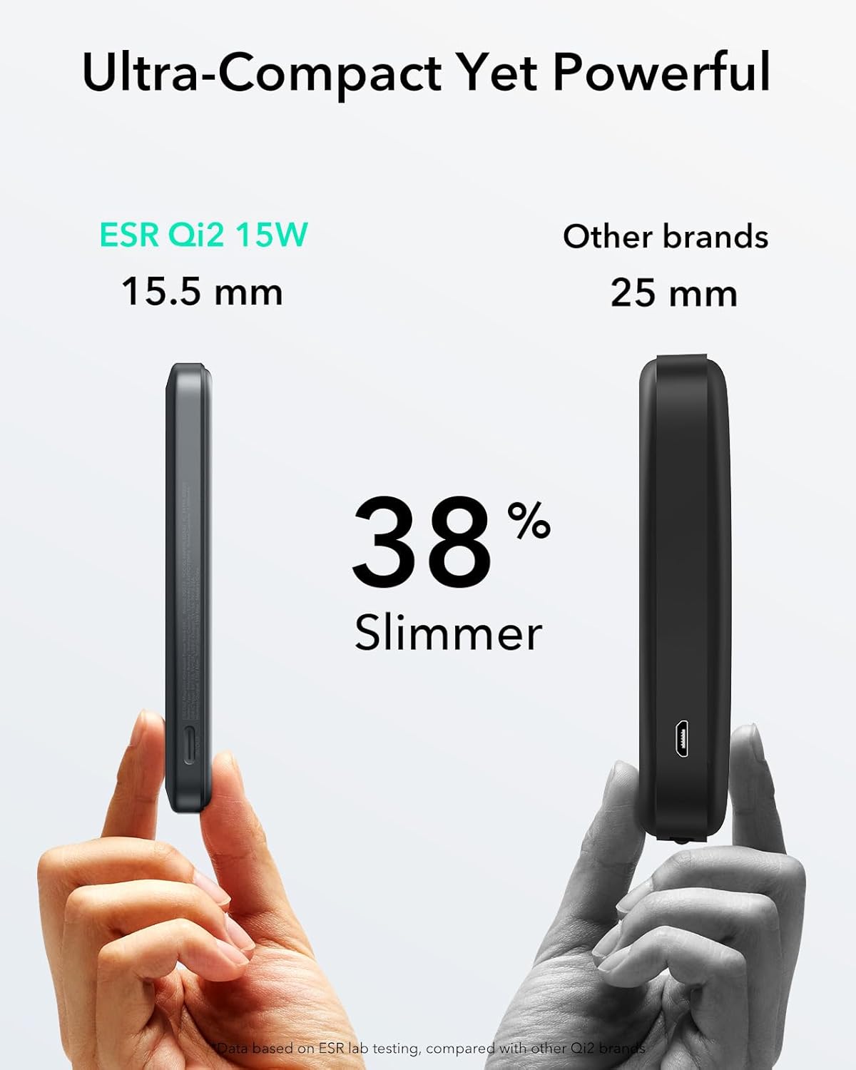 ESR Qi2 MagSlim MagSafe Kickstand PowerBank 5000mAh Black POWERBANK MAGSAFE ESR ESR Qi2 MagSlim MagSafe Kickstand PowerBank 5000mAh Black - Image 8