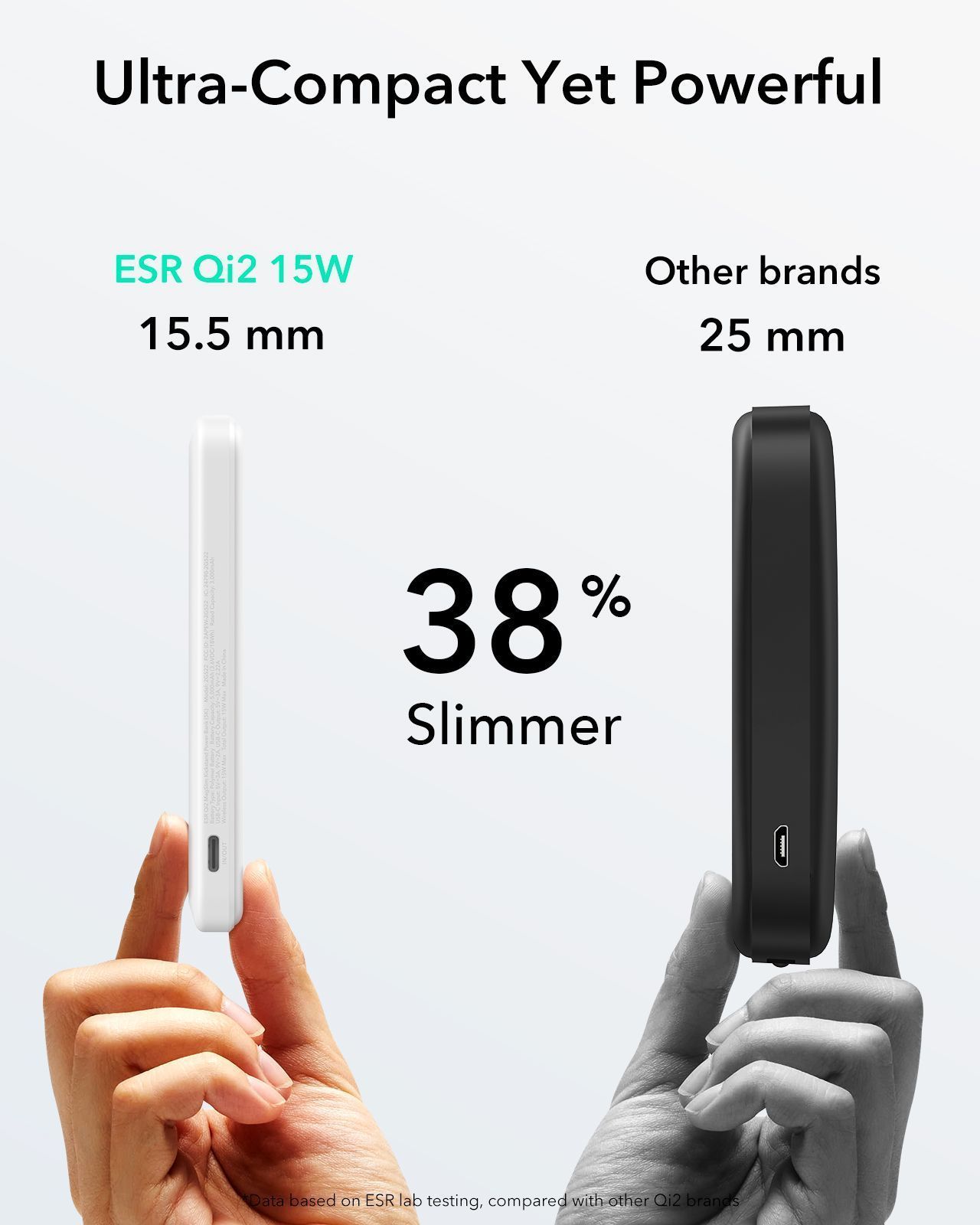 ESR Qi2 MagSlim MagSafe Kickstand PowerBank 5000mAh White POWERBANK MAGSAFE ESR ESR Qi2 MagSlim MagSafe Kickstand PowerBank 5000mAh White - Image 6