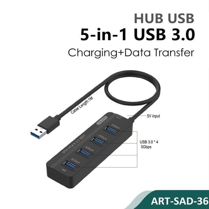 Siipro 4x USB 3.0 Hub Black (SAD-36) GADGETS SIIPRO Siipro 4x USB 3.0 Hub Black (SAD-36)
