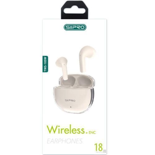 Alternative view of Siipro TWS ENC Wireless Earphones Cream (TWS-105W)