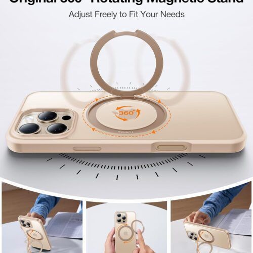 Alternative view of Θήκη Torras Ostand Pro MagSafe Kickstand Desert Gold iPhone 16 Pro Max