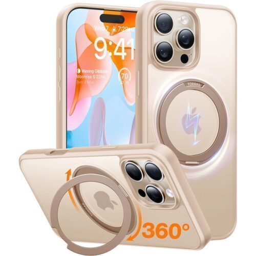 Θήκη Torras Ostand Pro MagSafe Kickstand Desert Gold iPhone 16 Pro Max ΘΗΚΕΣ TORRAS Θήκη Torras Ostand Pro MagSafe Kickstand Desert Gold iPhone 16 Pro Max