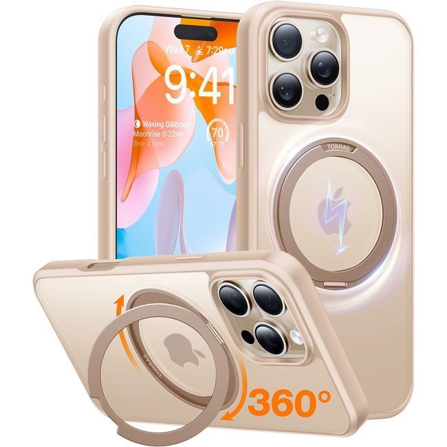 Θήκη Torras Ostand Pro MagSafe Kickstand Desert Gold iPhone 16 Pro Max ΘΗΚΕΣ TORRAS Θήκη Torras Ostand Pro MagSafe Kickstand Desert Gold iPhone 16 Pro Max