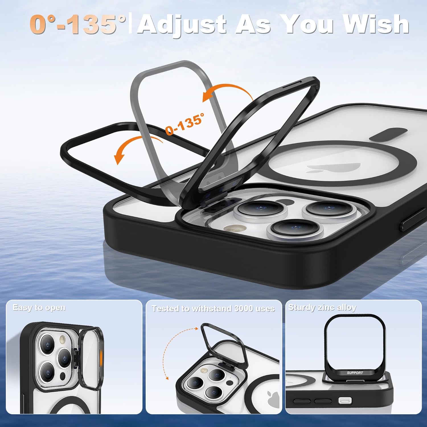 Θήκη Orso Camera Kickstand MagSafe Clear Black iPhone 11 STOCK OFFERS Orso Θήκη Orso Camera Kickstand MagSafe Clear Black iPhone 11 - Image 2