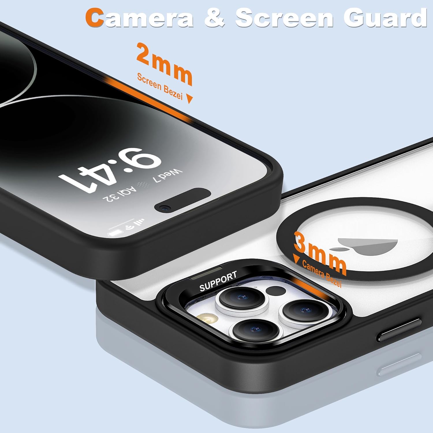 Θήκη Orso Camera Kickstand MagSafe Clear Black iPhone 11 STOCK OFFERS Orso Θήκη Orso Camera Kickstand MagSafe Clear Black iPhone 11 - Image 4
