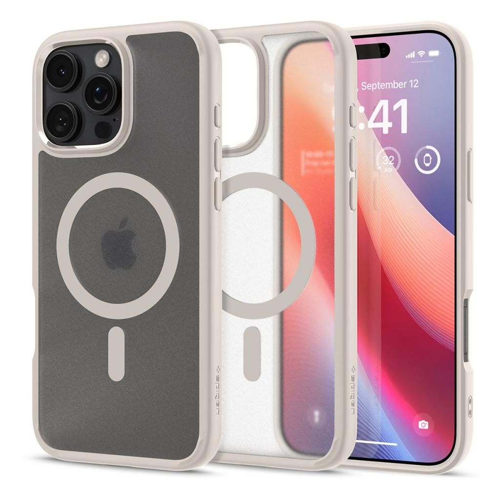 Θήκη Spigen Ultra Hybrid MagSafe Frost Natural Titanium iPhone 16 Pro Max ΘΗΚΕΣ Spigen Θήκη Spigen Ultra Hybrid MagSafe Frost Natural Titanium iPhone 16 Pro Max - Image 7