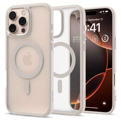 Θήκη Spigen Ultra Hybrid MagSafe Frost Natural Titanium iPhone 16 Pro Max ΘΗΚΕΣ Spigen Θήκη Spigen Ultra Hybrid MagSafe Frost Natural Titanium iPhone 16 Pro Max