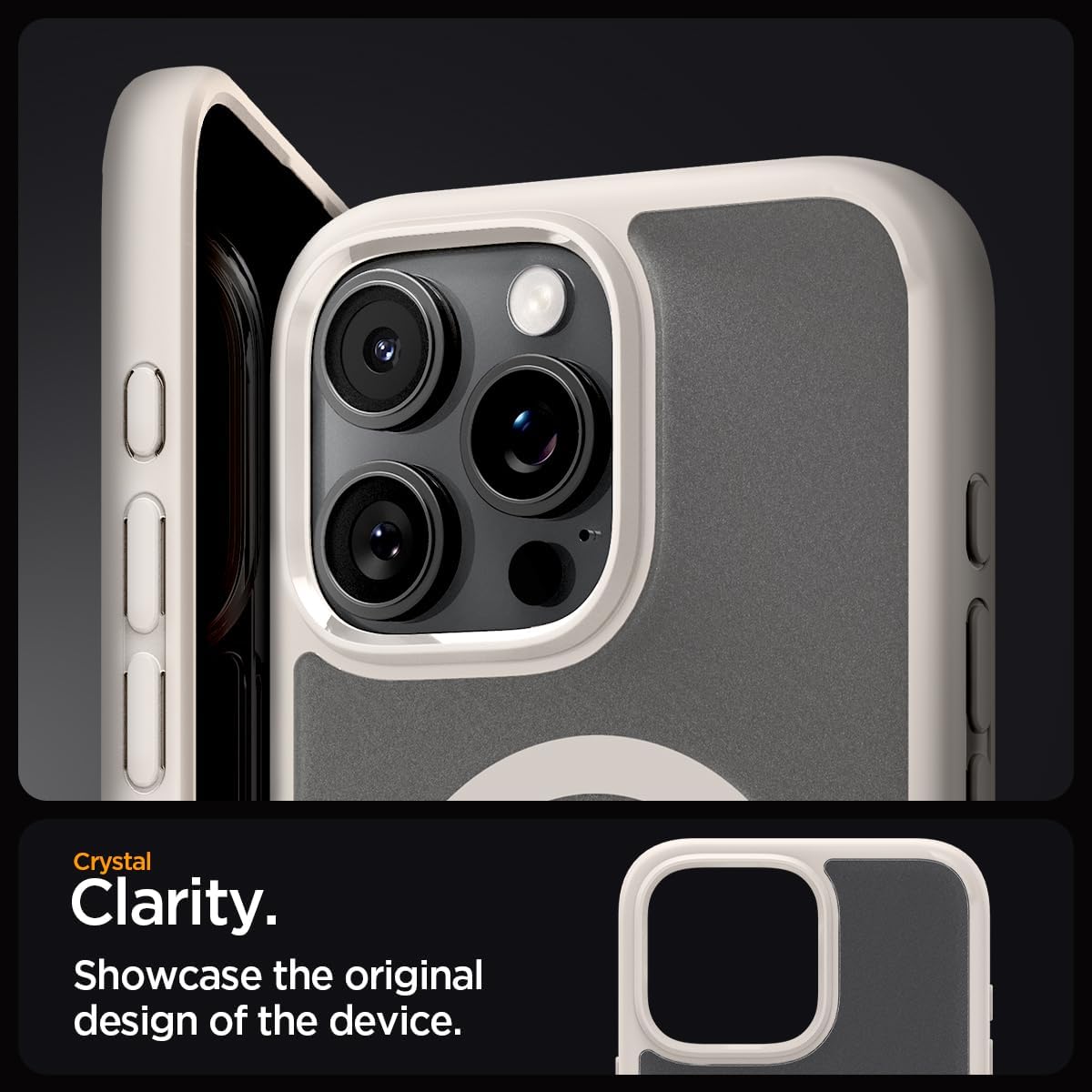 Θήκη Spigen Ultra Hybrid MagSafe Frost Natural Titanium iPhone 16 Pro Max ΘΗΚΕΣ Spigen Θήκη Spigen Ultra Hybrid MagSafe Frost Natural Titanium iPhone 16 Pro Max - Image 2