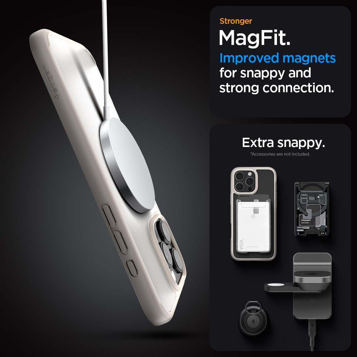 Θήκη Spigen Ultra Hybrid MagSafe Frost Natural Titanium iPhone 16 Pro Max ΘΗΚΕΣ Spigen Θήκη Spigen Ultra Hybrid MagSafe Frost Natural Titanium iPhone 16 Pro Max - Image 4
