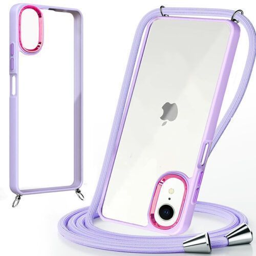 Θήκη Orso Shield Κορδόνι Clear Violet iPhone XR STOCK OFFERS Orso Θήκη Orso Shield Κορδόνι Clear Violet iPhone XR