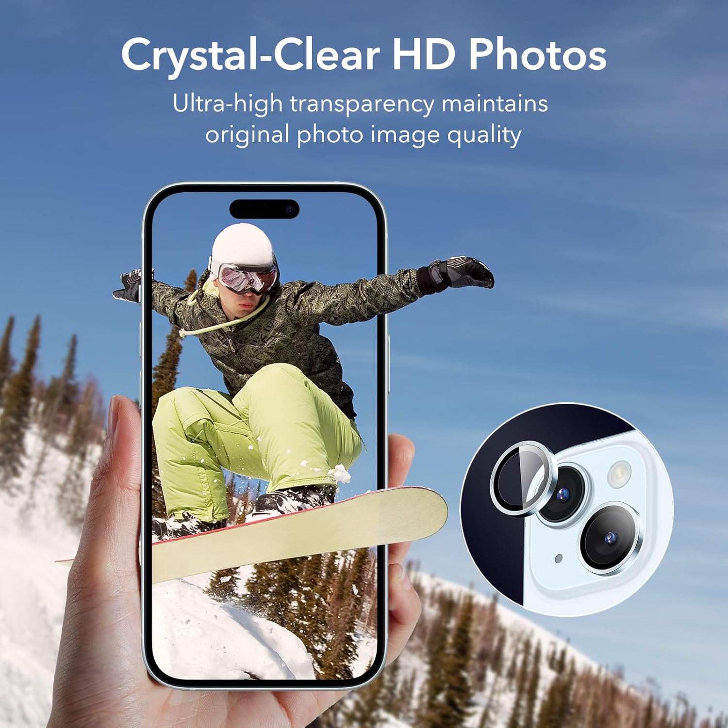 ESR Armorite Tempered Glass Camera Lens Light Blue iPhone 15 /15 Plus ΠΡΟΣΤΑΣΙΑ ΟΘΟΝΗΣ ESR ESR Armorite Tempered Glass Camera Lens Light Blue iPhone 15 /15 Plus - Image 6