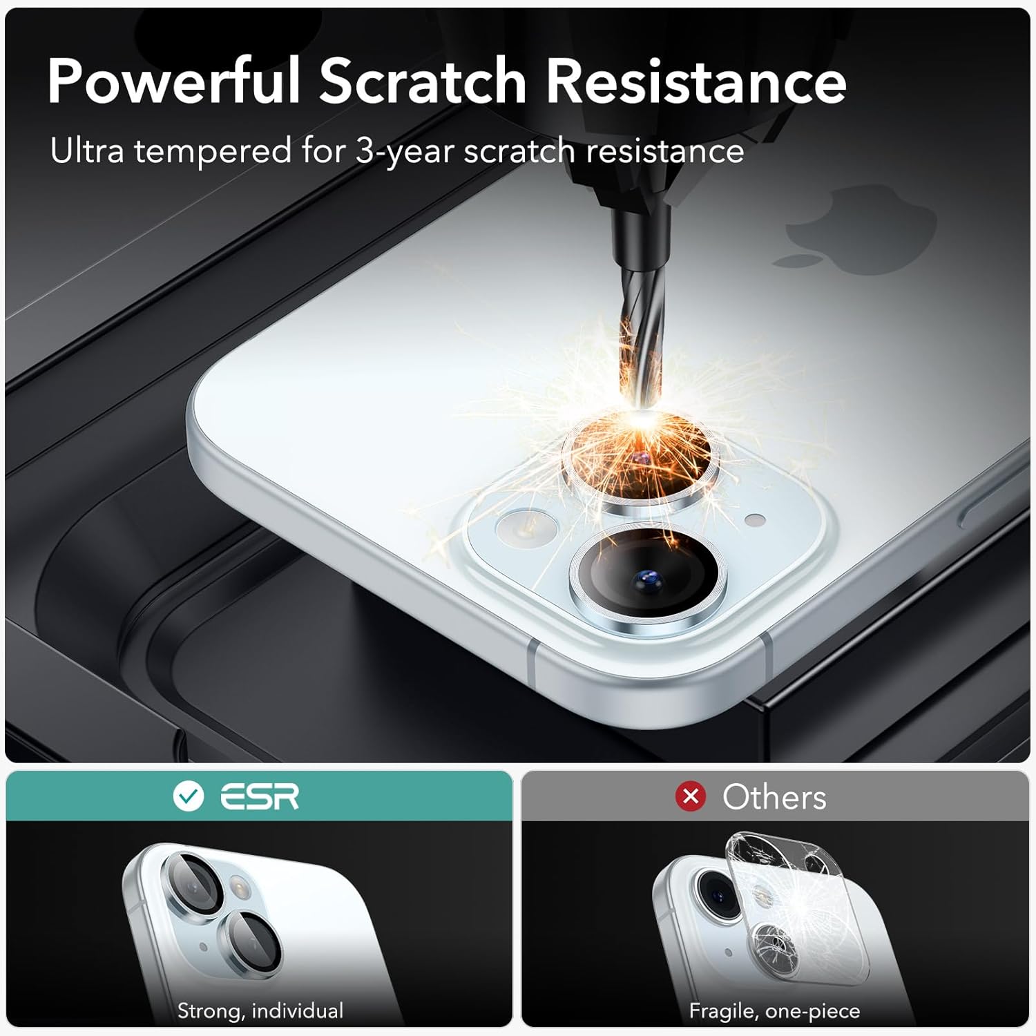 ESR Armorite Tempered Glass Camera Lens Light Blue iPhone 15 /15 Plus ΠΡΟΣΤΑΣΙΑ ΟΘΟΝΗΣ ESR ESR Armorite Tempered Glass Camera Lens Light Blue iPhone 15 /15 Plus - Image 5