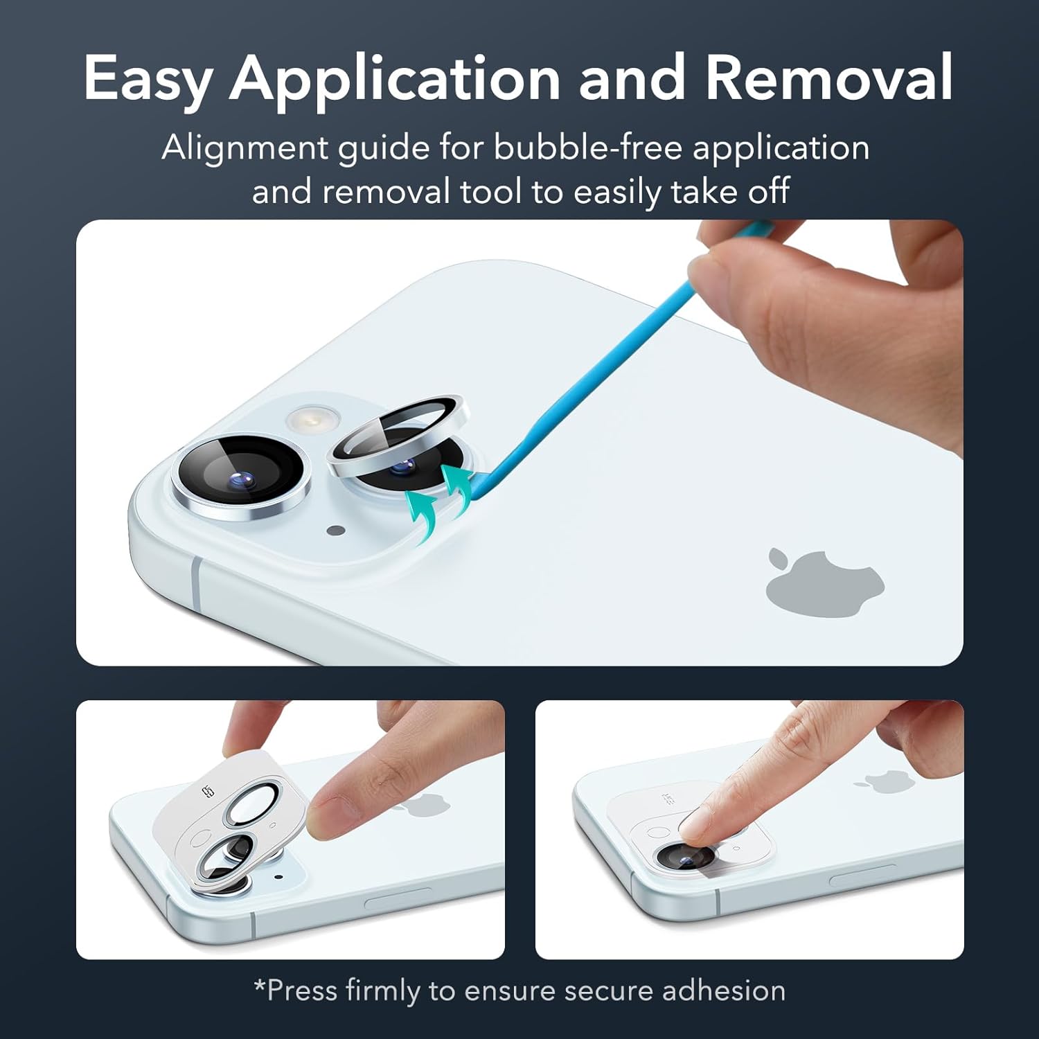ESR Armorite Tempered Glass Camera Lens Light Blue iPhone 15 /15 Plus ΠΡΟΣΤΑΣΙΑ ΟΘΟΝΗΣ ESR ESR Armorite Tempered Glass Camera Lens Light Blue iPhone 15 /15 Plus - Image 4