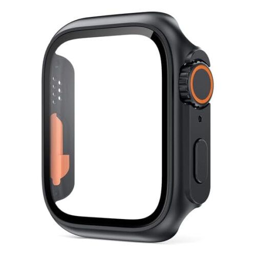2-in-1 Switch to Ultra Hard Frame Black+ Tempered Glass Apple Watch 45mm APPLE WATCH Orso 2-in-1 Switch to Ultra Hard Frame Black+ Tempered Glass Apple Watch 45mm