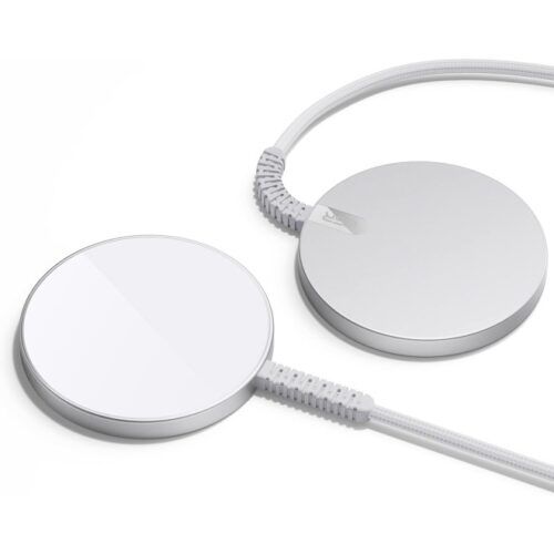 (2 Pack) ESR HaloLock MagSafe Mini Wireless Charger Silver