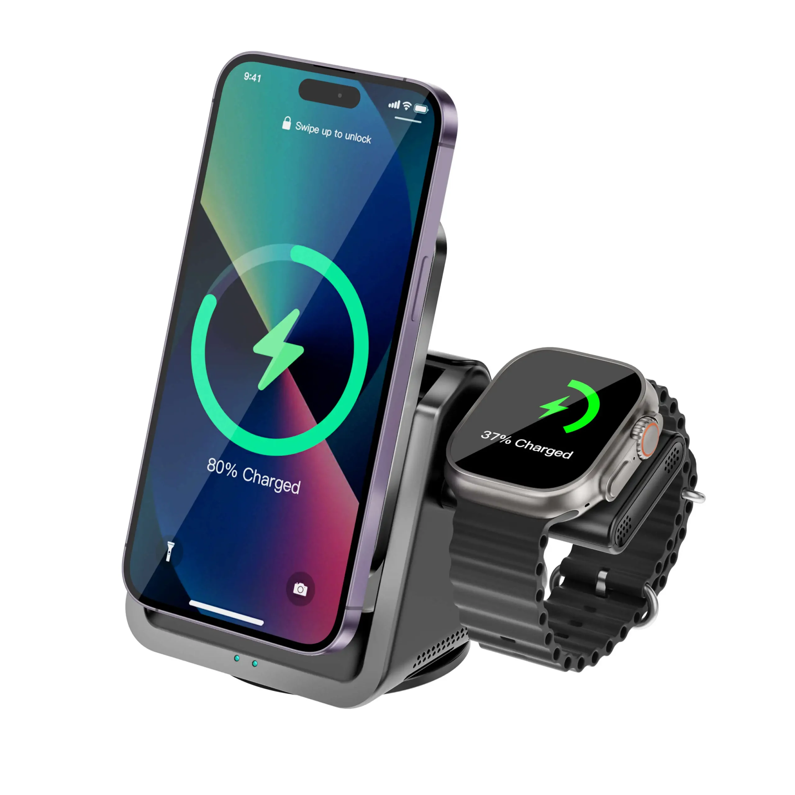 WiWU 3in1 Magsafe Coolpad Wireless Charger Grey (W018) APPLE WATCH WIWU WiWU 3in1 Magsafe Coolpad Wireless Charger Grey (W018)