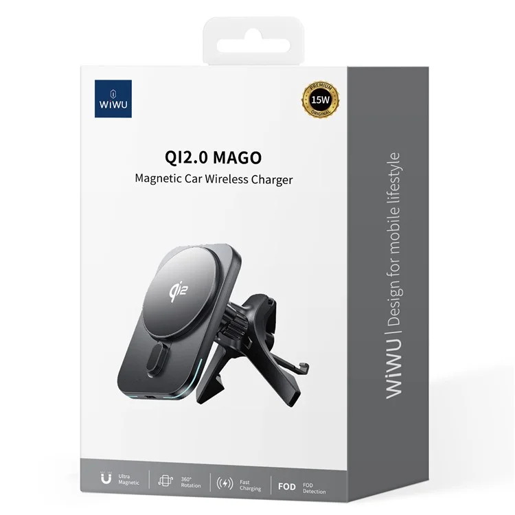 WiWU Qi2 MagSafe Air Vent Car Charger Black (CH-323) ΑΞΕΣΟΥΑΡ MAGSAFE WIWU WiWU Qi2 MagSafe Air Vent Car Charger Black (CH-323) - Image 9