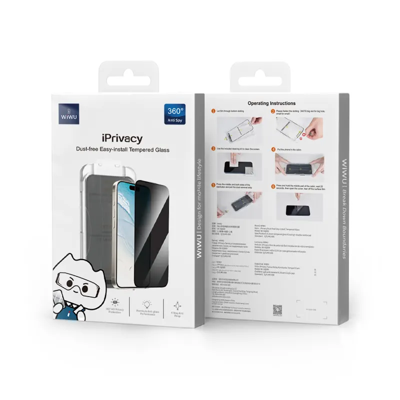 WiWU iPrivacy Easy Install Tray Tempered Glass iPhone 16 Pro Max ΠΡΟΣΤΑΣΙΑ ΟΘΟΝΗΣ WIWU WiWU iPrivacy Easy Install Tray Tempered Glass iPhone 16 Pro Max