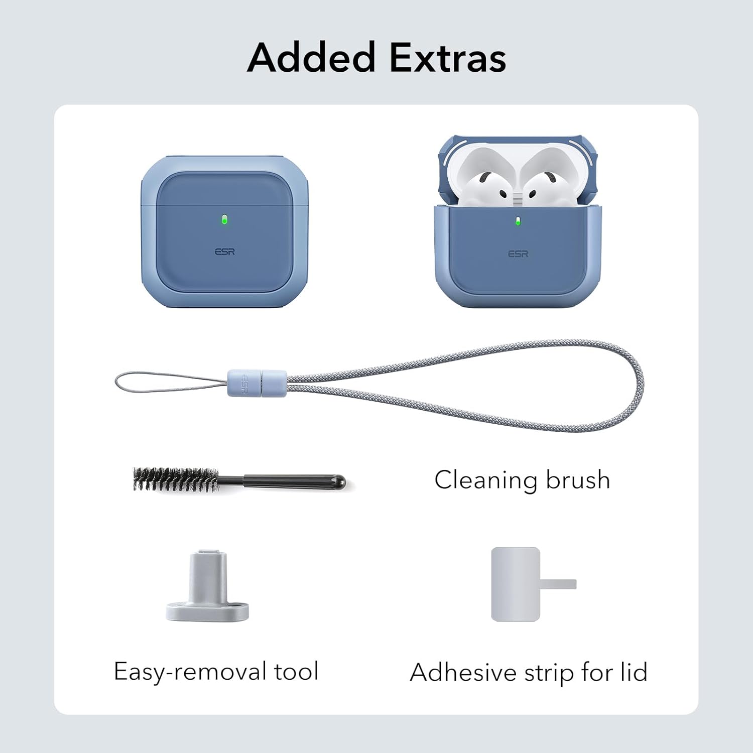 Θήκη ESR AirPods 4 Orbit Hybrid Case Blue (MagSafe Compatible) APPLE AIRPODS ESR Θήκη ESR AirPods 4 Orbit Hybrid Case Blue (MagSafe Compatible) - Image 9