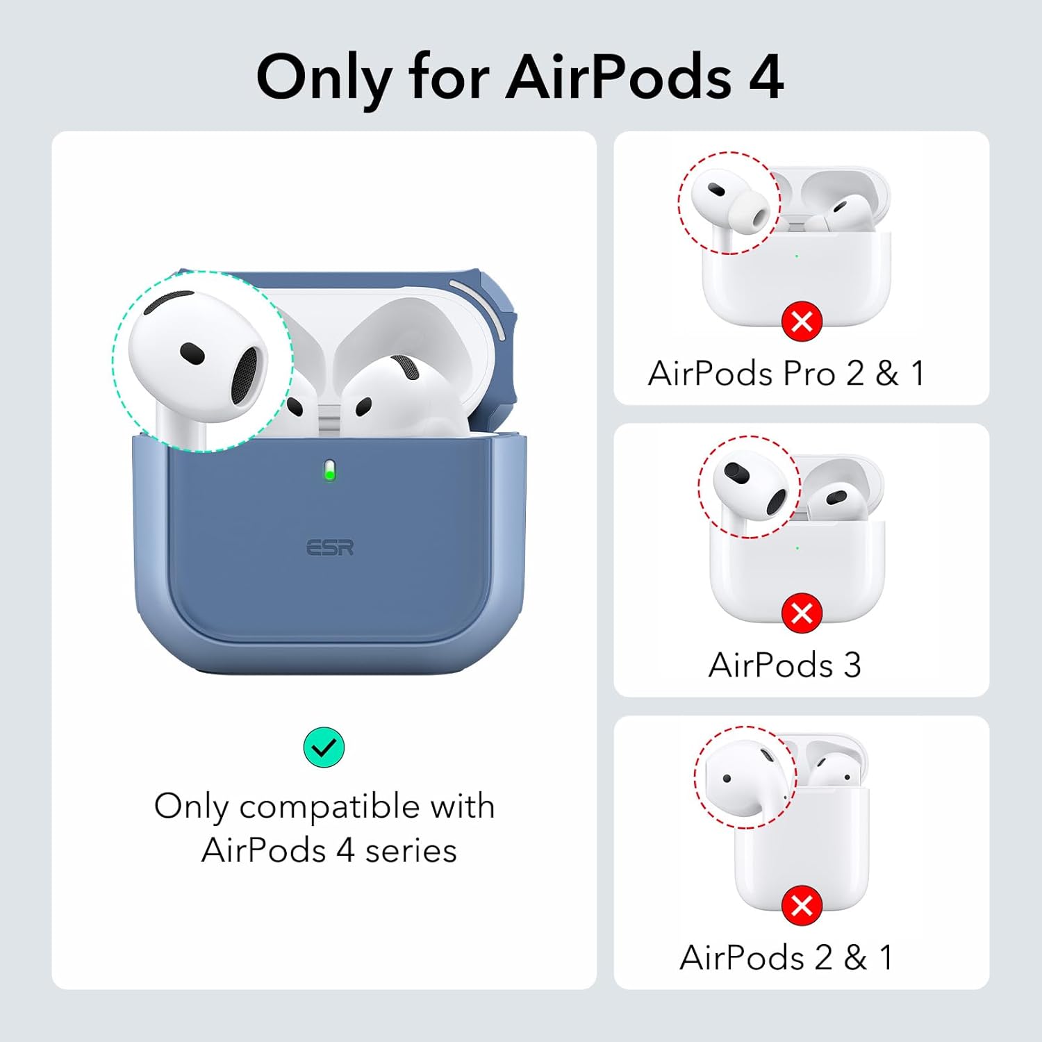Θήκη ESR AirPods 4 Orbit Hybrid Case Blue (MagSafe Compatible) APPLE AIRPODS ESR Θήκη ESR AirPods 4 Orbit Hybrid Case Blue (MagSafe Compatible) - Image 3